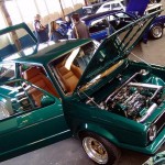 British racing green VW Golf Mk1