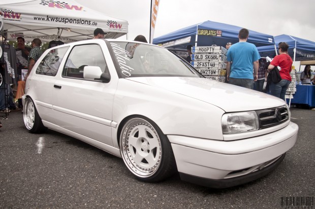 White Vw Golf Mk3 On White 5 Star Wheels Vw Golf Tuning 