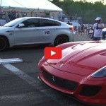 Video: Ferrari 599 GTO Vs. Nissan Juke-R Vs. BMW X6 M drag race